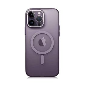 Evastore Apple iPhone 14 Pro Max Magsafe Şarj Özellikli Buzlu Sert PC Zore Tuval Kapak Kılıf
