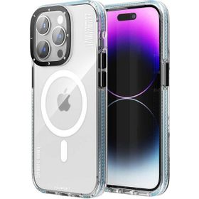 Evastore Apple iPhone 14 Pro Max Magsafe Şarj Özellikli YoungKit Exquisite Serisi Mavi Kapak Kılıf