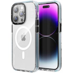 Evastore Apple iPhone 14 Pro Max Magsafe Şarj Özellikli YoungKit Exquisite Serisi Mavi Kapak Kılıf