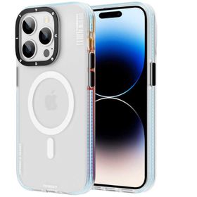 Evastore Apple iPhone 14 Pro Max Magsafe Şarj Özellikli Youngkit Jane Sand Serisi Mavi Kapak Kılıf