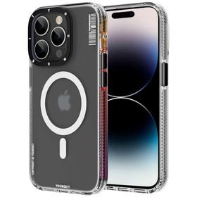 Evastore Apple iPhone 14 Pro Max Magsafe Şarj Özellikli Youngkit Jane Sand Serisi Siyah Kapak Kılıf