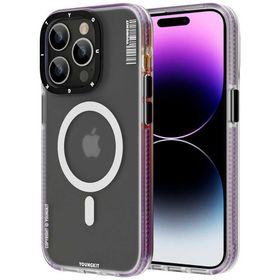 Evastore Apple iPhone 14 Pro Max Magsafe Şarj Özellikli Youngkit Jane Sand Serisi Siyah Kapak Kılıf