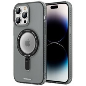 Evastore Apple iPhone 14 Pro Max Magsafe Şarj Özellikli Youngkit Rock Serisi Siyah Kapak Kılıf