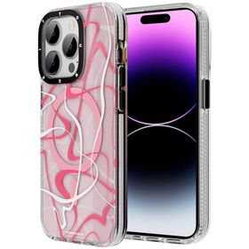 Evastore Apple iPhone 14 Pro Max Magsafe Şarj Özellikli Youngkit Water-Ink Serisi Kırmızı Kapak Kılıf