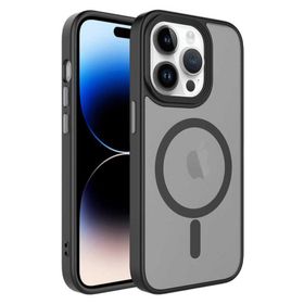 Evastore Apple iPhone 14 Pro Max Mat Arka Yüzey Wireless Şarj Özellikli Flet Magsafe Kapak Kılıf