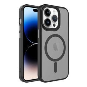 Evastore Apple iPhone 14 Pro Max Mat Arka Yüzey Wireless Şarj Özellikli Flet Magsafe Kapak Kılıf