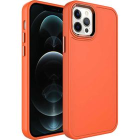 Evastore Apple iPhone 14 Pro Metal Çerçeve ve Buton Tasarımlı Sert Botox Kapak Kılıf