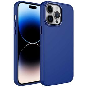 Evastore Apple iPhone 14 Pro Metal Çerçeve ve Buton Tasarımlı Silikon Luna Kapak Kılıf