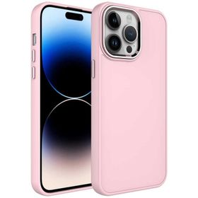 Evastore Apple iPhone 14 Pro Metal Çerçeve ve Buton Tasarımlı Silikon Luna Kapak Kılıf