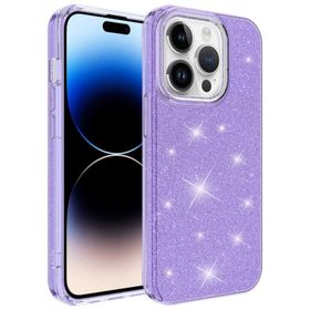 Evastore Apple iPhone 14 Pro Simli Renkli Silikon Kılıf