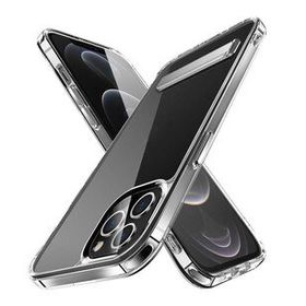 Evastore Apple iPhone 14 Pro Standlı Şeffaf Silikon L-Stand Kapak Kılıf