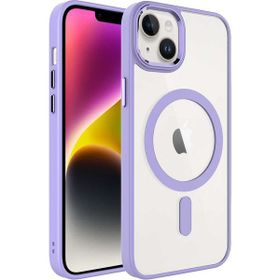 Evastore Apple iPhone 14 Wireless Şarj Özellikli Krom Magsafe Silikon Kapak Kılıf
