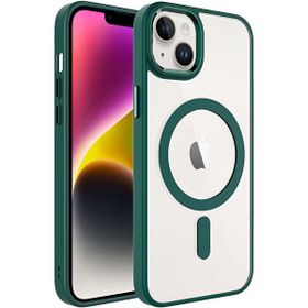 Evastore Apple iPhone 14 Wireless Şarj Özellikli Krom Magsafe Silikon Kapak Kılıf