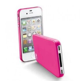 Evastore Apple iPhone 4s/4 Pembe Cellular Line Silikon Kılıf
