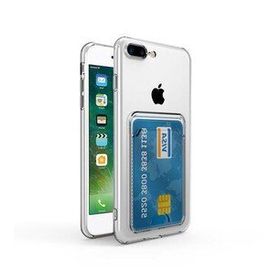 Evastore Apple iPhone 7 Plus Kartlıklı Şeffaf Setra Clear Silikon Kapak Kılıf