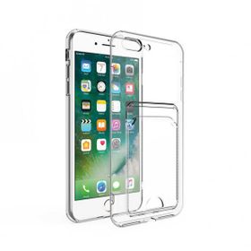 Evastore Apple iPhone 7 Plus Kartlıklı Şeffaf Setra Clear Silikon Kapak Kılıf