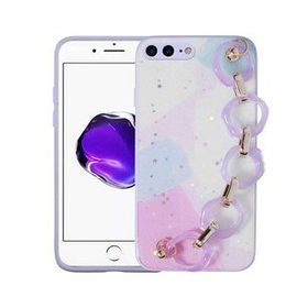 Evastore Apple iPhone 7 Plus Simli Desenli El Askılı Tutacaklı Elsa Silikon Kapak Kılıf