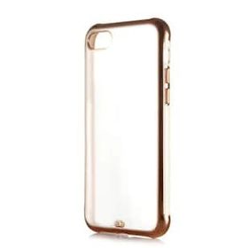 Evastore Apple iPhone 7 Voit Krımızı Kenarlı Şeffaf Kapak Kılıf