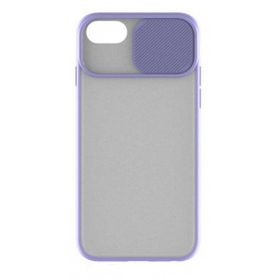 Evastore Apple iphone 7/8 Kamera Korumalı Sürgülü Yarı Şeffaf Mat Kılıf
