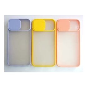 Evastore Apple iphone 7/8 Kamera Korumalı Sürgülü Yarı Şeffaf Mat Kılıf