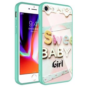 Evastore Apple iPhone 8 Kamera Korumalı Desenli Sert Silikon Epoksi Kapak Kılıf