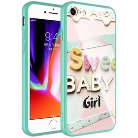 Evastore Apple iPhone 8 Kamera Korumalı Desenli Sert Silikon Epoksi Kapak Kılıf