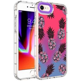 Evastore Apple iPhone 8 Kamera Korumalı Renkli Desenli Sert Silikon Korn Kapak Kılıf