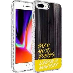 Evastore Apple iPhone 8 Plus Airbag Kenarlı Renkli Desenli Silikon Elegans Kapak Kılıf