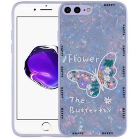 Evastore Apple iPhone 8 Plus Desenli Sert Silikon Mumila Kapak Kılıf