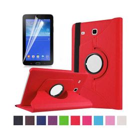 Evastore Galaxy Tab 3 Lite 7.0 İnç T110 Dönebilen Standlı Kırmızı Kılıf