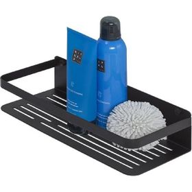 Evay Metal Banyo Düzenleyici Siyah Organizer Şampuan Rafı