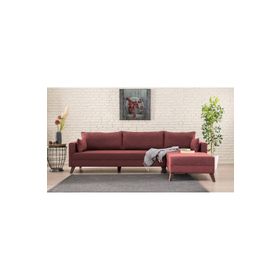 Evdebiz Bella Soft Köşe Bordo Sağ Koltuk