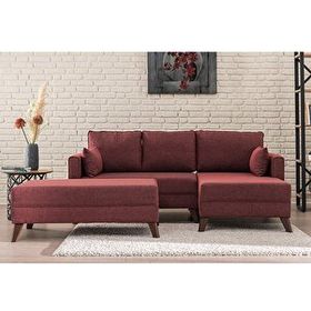 Evdebiz Bella Soft Köşe Bordo Sağ Koltuk