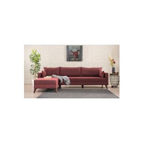 Evdebiz Bella Soft Köşe Bordo Sol Koltuk