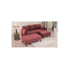 Evdebiz Bella Soft Mini Köşe Bordo Sağ Koltuk