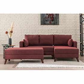 Evdebiz Bella Soft Mini Köşe Bordo Sağ Koltuk