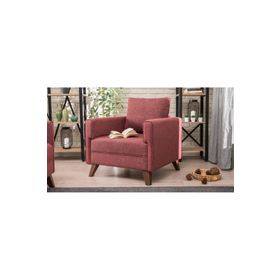 Evdebiz Bella Soft Tekli Bordo Koltuk