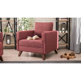 Evdebiz Bella Soft Tekli Bordo Koltuk