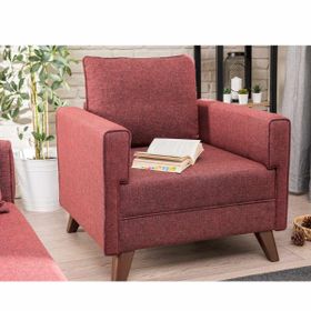 Evdebiz Bella Soft Tekli Bordo Koltuk