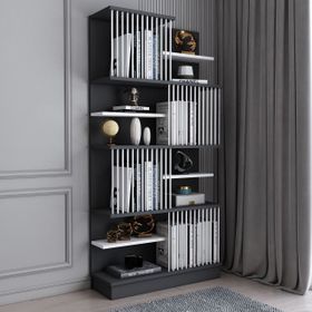 Evdekimoda Antrasit Beyaz Arya Kitaplık,