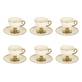 Evdema MTFK.0145 Beyaz Vitale Swan Porselen Kahve Fincanı Takımı
