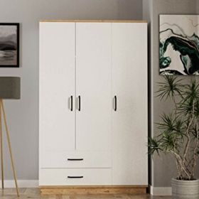 Evdemo Erna 3 Kapak 2 Çekmeceli Atlantik Çam Gardırop
