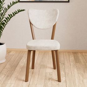 Evdemo Krem Elma Tekli Mutfak Yemek Masası Sandalyesi