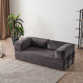 Evdemo Lounge Antrasit Çok Amaçlı Koltuk Yatak Aktivite Koltuğu