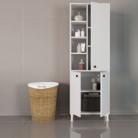 Evdemo Selen 170x58x31 cm Beyaz Çok Amaçlı Mutfak Banyo Dolabı