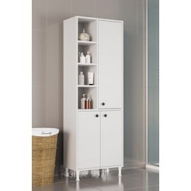 Evdemo Selen 170x58x31 cm Beyaz Çok Amaçlı Mutfak Banyo Dolabı