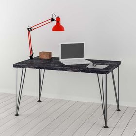 Evdemo Solo Mermer Siyah Çalışma Masası
