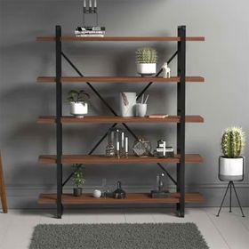 Evdemo Wood Metal Kitaplık