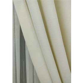 Evdepo Home Ekru Düz Renk Pileli Keten 1-3 Sık Pile Tek Kanat 210x240 cm Fon Perde