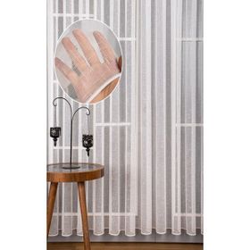 Evdepo Home Ekstraforlu Pilesiz Tek Kanat Ekru 330x270 cm Tül Perde